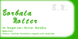 borbala molter business card