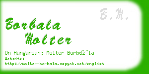 borbala molter business card